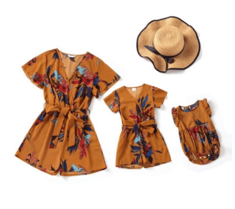 Tenue mère fille marron