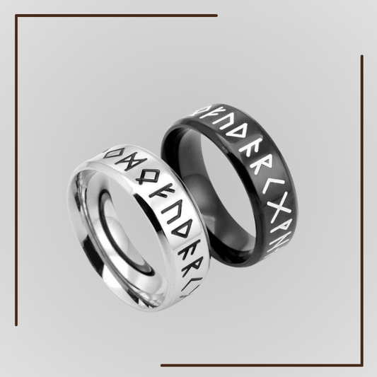 Viking Runes Couple Ring