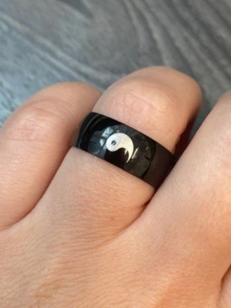 Yin Yang Matching Couple Ring
