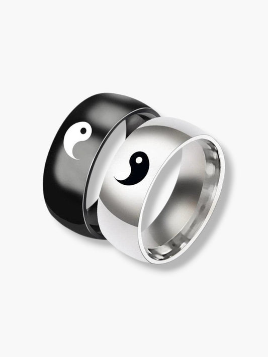 Yin Yang Matching Couple Ring