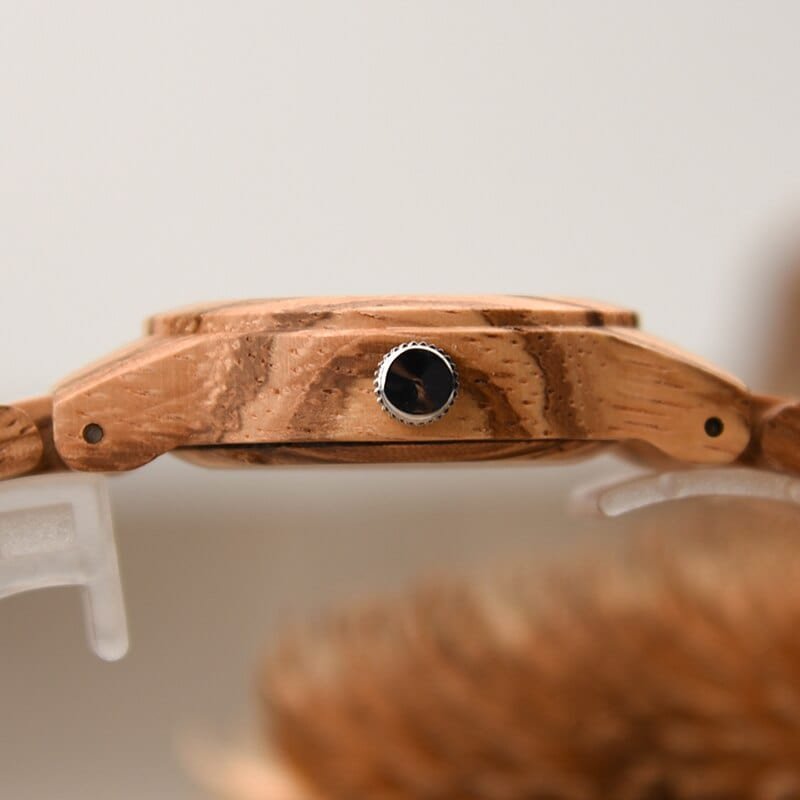 Bamboo Couple Watches Set