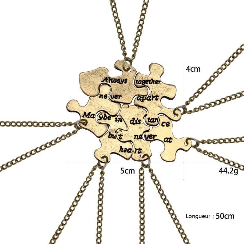 Best Friend Gifts Puzzle Piece Necklace