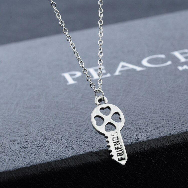 Best Friend Necklace Heart and Key
