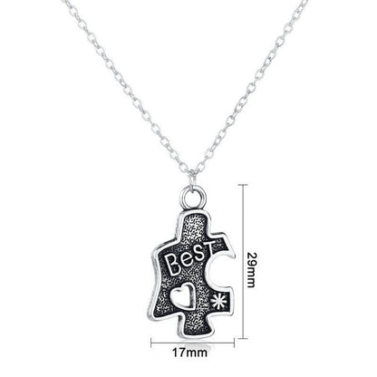 Best Friend Necklaces Puzzle Pieces