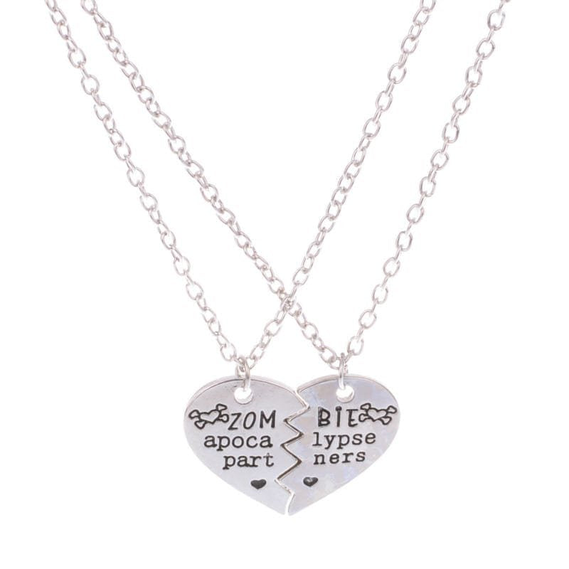 Best Friend Split Heart Necklacea