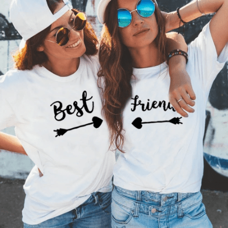 Best Friend White T-shirts