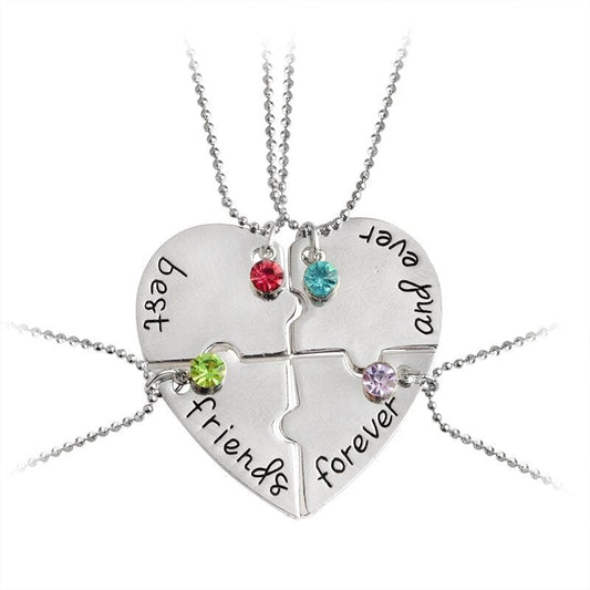 Best Friends Forever Heart Necklace