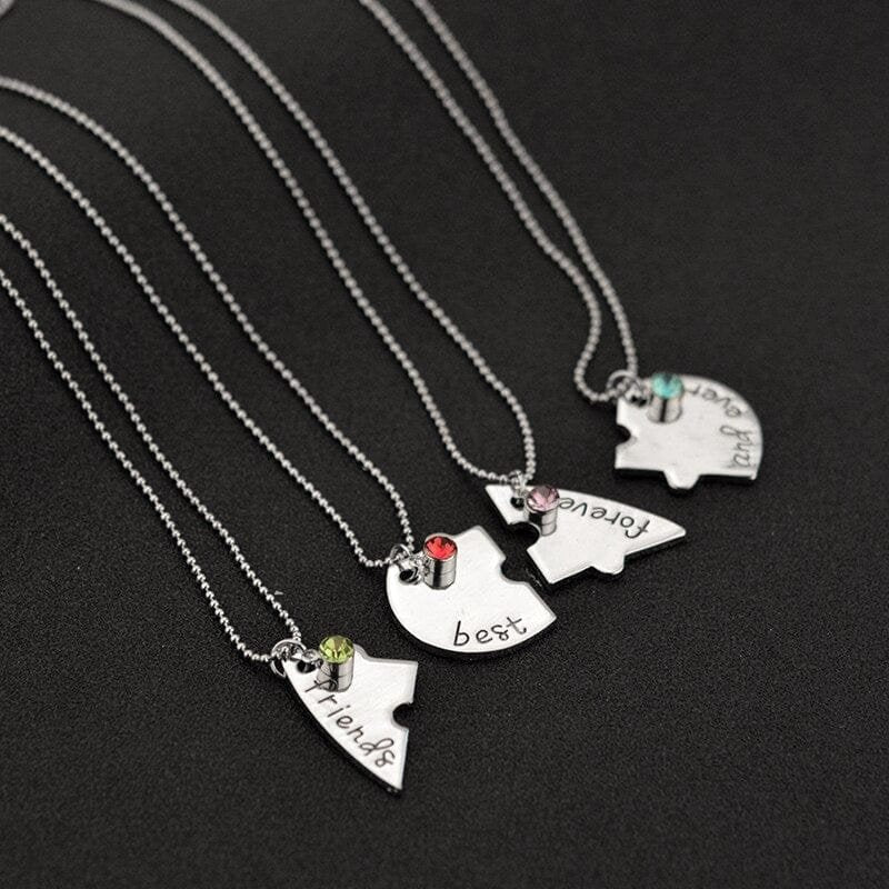 Best Friends Forever Heart Necklace