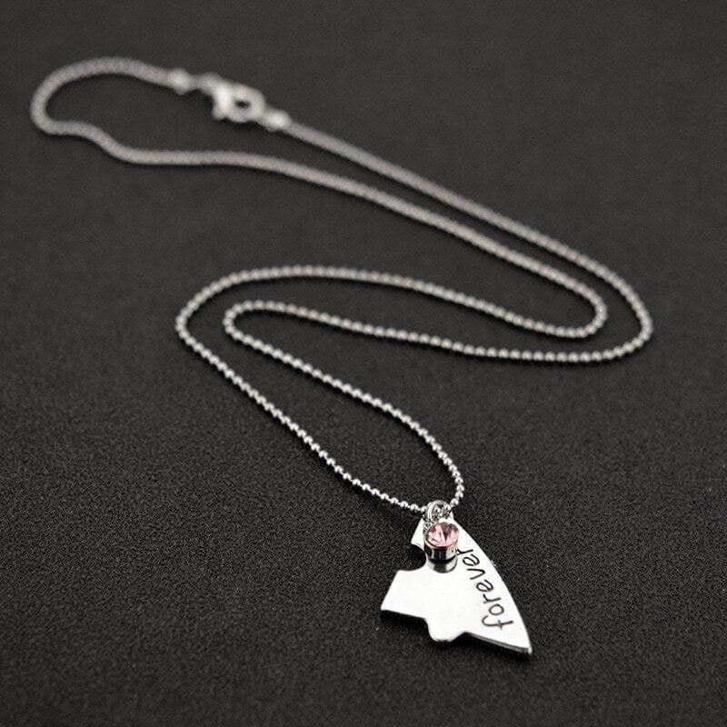 Best Friends Forever Heart Necklace