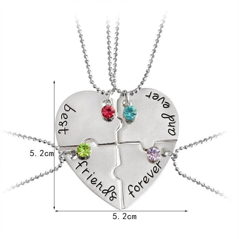 Best Friends Forever Heart Necklace