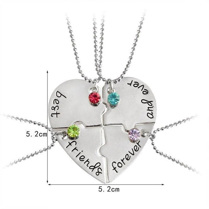 Best Friends Forever Heart Necklace