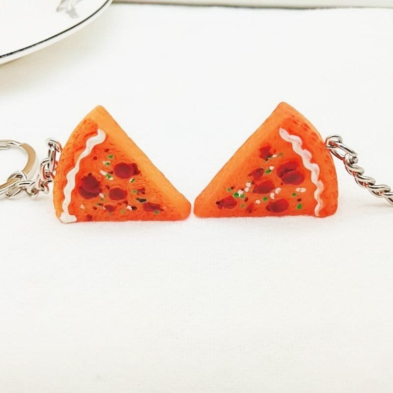 BFF Pizza Keychain