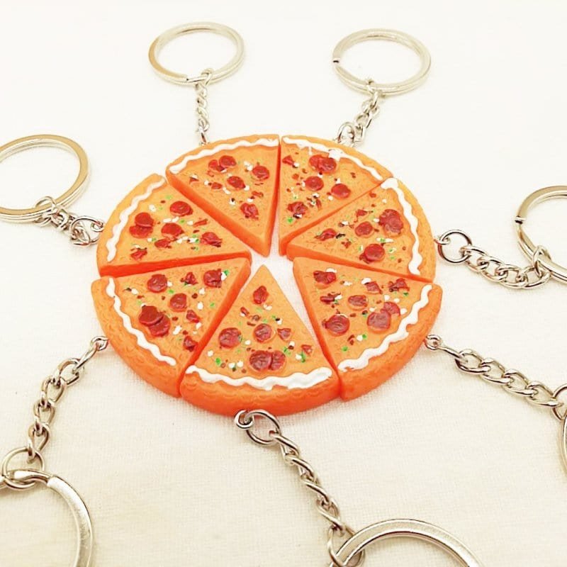 BFF Pizza Keychain