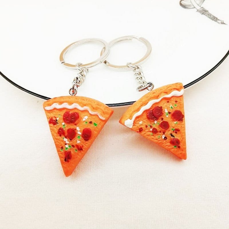 BFF Pizza Keychain