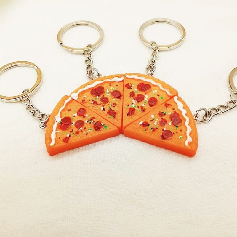 BFF Pizza Keychain