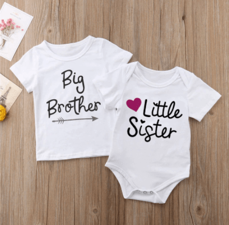 Big Brother Little Sister White T-shirts