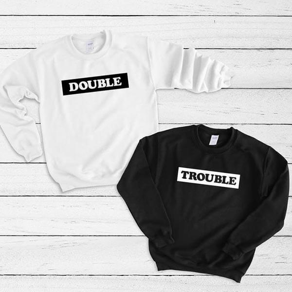 Black and White Sweatshirts for BFF