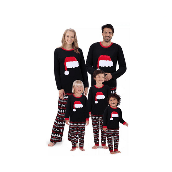 Black Christmas Pajamas Family