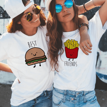 Burger And Fries T-Shirts for Best Friend