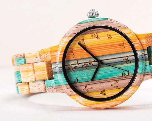 Colorful Couple Wood Watch