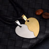 Couple Heart Necklace - I Love You