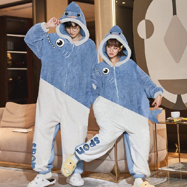 Couple Onesie Shark