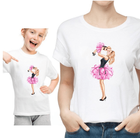 Cute Mom and Daughter T-shirts