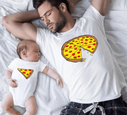 Daughter and Dad Pizza T-shirts
