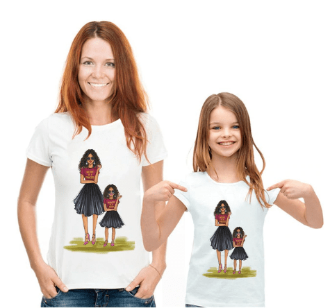 Fashion Mom and Daughter Tee-shirt