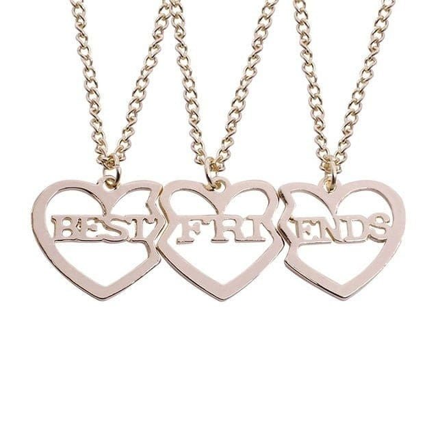 Friendship Heart Necklace for 3