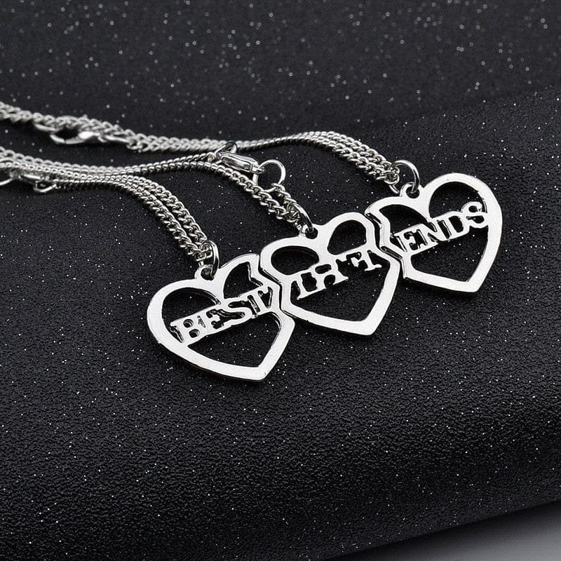 Friendship Heart Necklace for 3