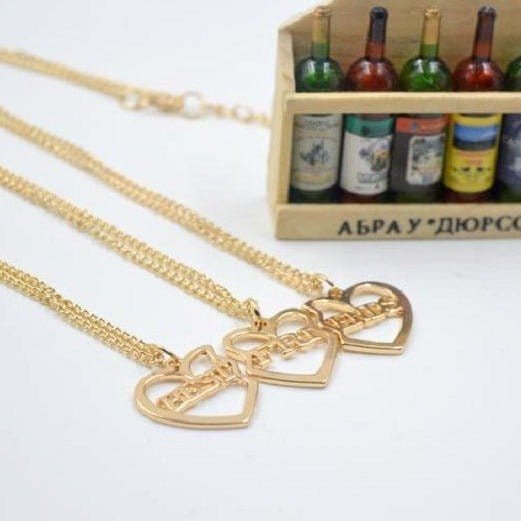 Friendship Heart Necklace for 3
