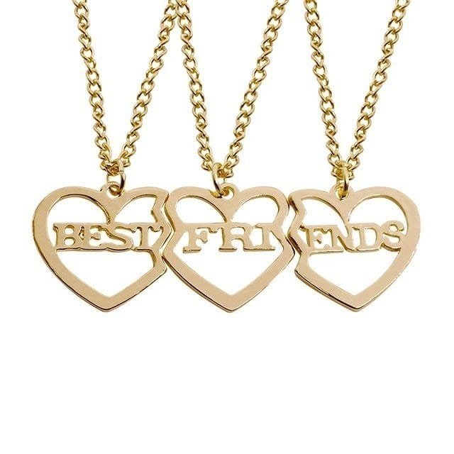 Friendship Heart Necklace for 3