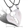 Heart and Key Couples Necklace