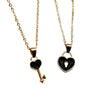 Heart and Key Necklace Set for Couples