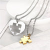 Heart Puzzle Couple Necklace