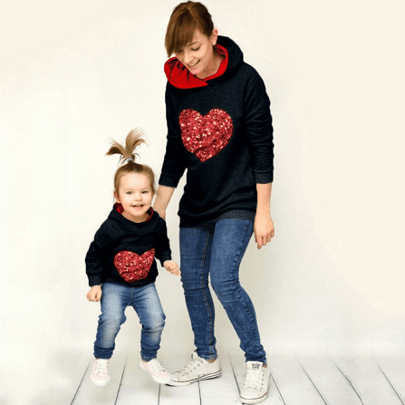 Hearts Mommy and Me Matching Sweaters