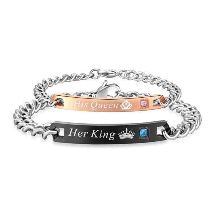 Her King His Queen Bracelets Set