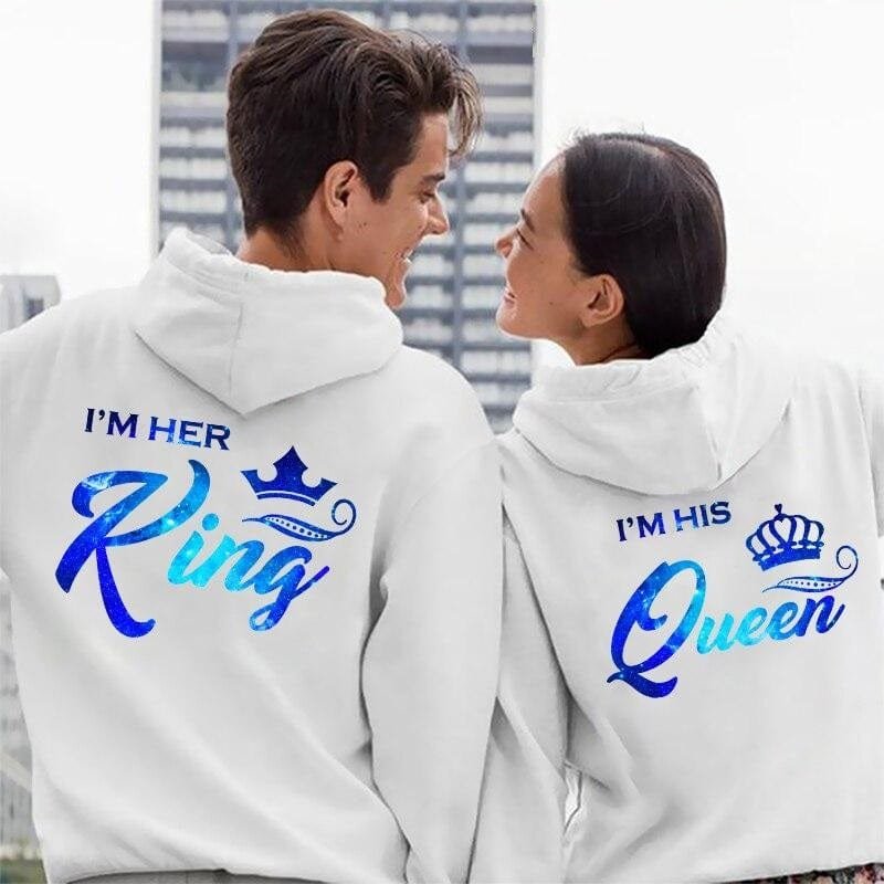 Her King His Queen Couple Hoodies
