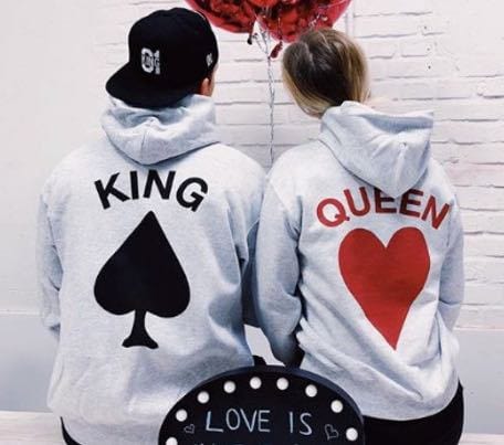 King And Queen Matching Hoodies
