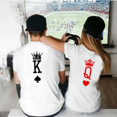 King and Queen T-shirts for Couples