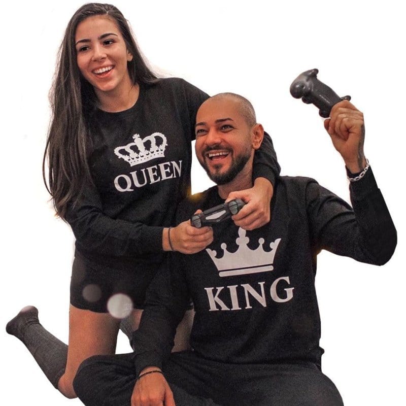 King & Queen Matching Couple Sweatshirts