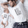 Little and Big Trouble T-shirts for Dad and Son