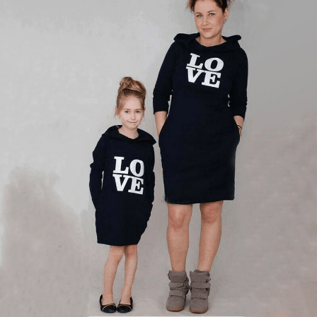 Love Mommy and Me Sweater Dresses