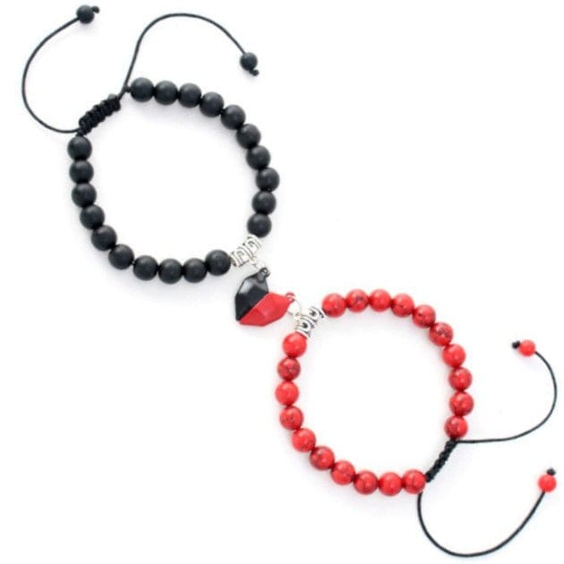 Magnetic Couple Beaded Bracelets