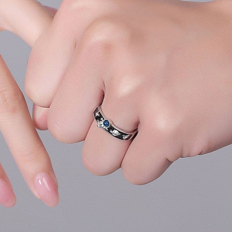Matching Astronaut Rings for Couples