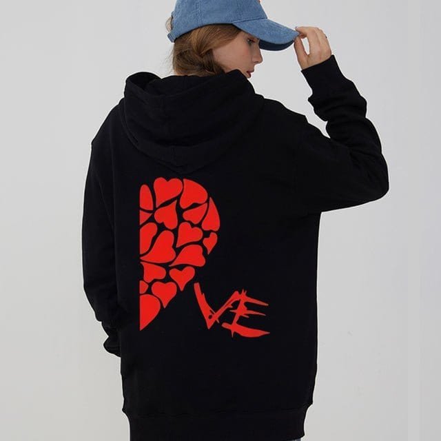 Matching Black Hoodies for Couples