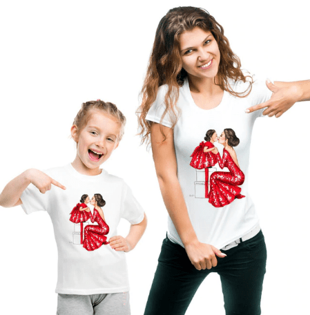 Matching Shirts for Mom and Daughter
