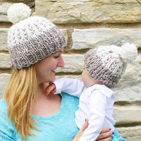Mom and Baby Matching Winter Hat