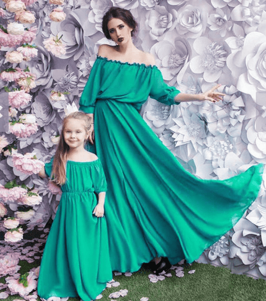 Mom and Daughter Formal Maxi Dresses